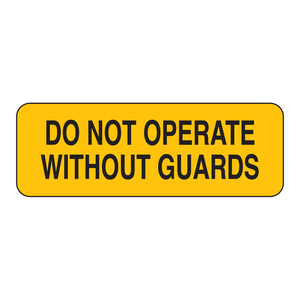 Panneau de signalisation de sécurité pour machines industrielles « Brady : Ne fonctionner pas sans protections » - Product Image 3