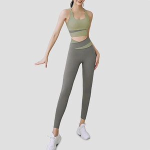 Conjuntos de Yoga de la Mejor Calidad, Ropa Deportiva para Mujer, Conjuntos Transpirables para Mujer, Elásticos en Cuatro Direcciones, Color Sólido - Product Image 5