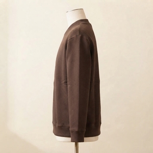 Sweat-shirt pour homme style chinois à col montant, marron uni, avec boutons grenouille, pull à manches longues, haut décontracté - Product Image 3