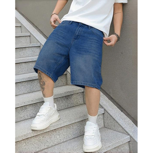 Custom Logo Acid Wash Denim Jorts Men Women Streetwear Loose Fit Vintage Jean <b>Shorts</b> Supplier - Product Image 3