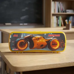 Estuche para Lápices Vikas ULTRA, Organizador de Papelería de Plástico Resistente para Niños, Niñas y Estudiantes, Diseño Compacto, Venta al Por Mayor - Product Image 5