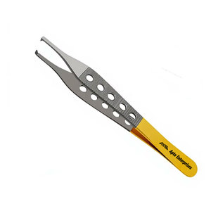 Pinces à tissus en acier inoxydable de qualité supérieure allemande, 1x2 dents, 4,75 pouces, à poignée dorée fenêtrée, pour pansements chirurgicaux et dissection - Product Image 2