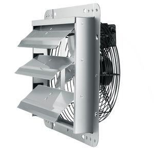 Ventilateur d'extraction mural en aluminium 12FT haute vitesse 1000 CFM avec moteur AC et volet pour ventilation et refroidissement, vert - Product Image 4