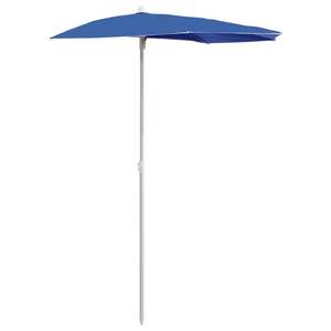 Parasol de jardin bleu azur 100 % polyester 70,9 x 35,4 po, parasol de terrasse en acier et base - Product Image 2