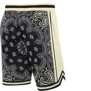 ผู้ผลิตกางเกงบาสเก็ตบอลตาข่ายผู้ชายแบบ OEM ODM มีกระเป๋าข้าง เอวยางยืดพร้อมเชือกผูก  รับพิมพ์ลายแบบ Sublimation 3D - Product Image 5