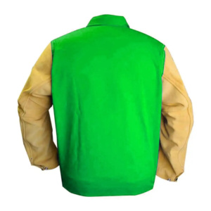 Veste de soudeur en cuir de vachette pleine fleur, résistante aux chocs et à la chaleur, de qualité supérieure, pour une protection optimale du corps et une sécurité accrue. - Product Image 2