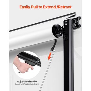 Kit d'auvent manuel rétractable de 14 pouces en alliage d'aluminium pour la plupart des camping-cars, auvent extérieur noir pour remorque, accessoires extérieurs pour camping-cars - Product Image 4