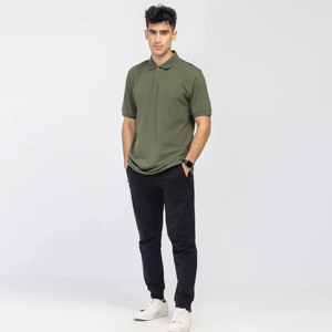 Polo en coton pour homme, tissu respirant de qualité supérieure, col côtelé, manches courtes, confortable, décontracté, vêtement de tous les jours - Product Image 2