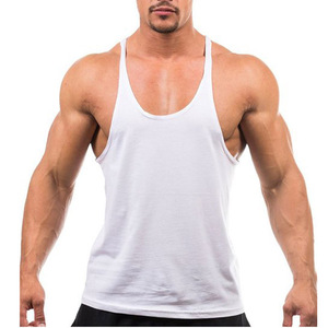 Breathable Casual New Arrival <b>Men</b> Tank Top Solid Knitted Polyester/Cotton O-Neck Fully Customized Quick Dry Eco-Friendly - Product Image 1