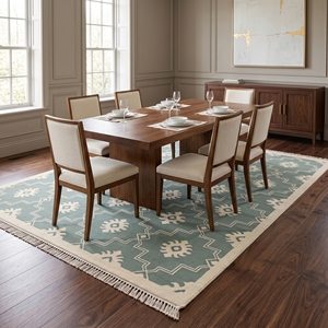 Custom Kilim Area <b>Rug</b> Geometric Wool Carpet Washable Pet Friendly <b>Non</b> <b>Slip</b> Floor Mat for Living Room Bedroom - Product Image 3