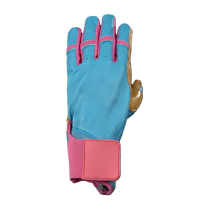 Protège-mains de frappeur en cuir véritable supérieur, antidérapants, avec paume collante, pour protection au baseball, fermeture auto-agrippante - Product Image 5