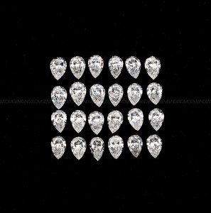 Diamante cultivado en laboratorio de corte pera de 4.0X 2.5 MM, color D, perforado con láser, corte antiguo, para la fabricación de joyas, Om gems - Product Image 2