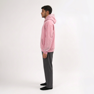 Sweat-shirt à capuche rose pour homme, coupe classique, motif 3D, en molleton, style streetwear décontracté, pour l'automne, écologique, 100% coton, service OEM - Product Image 4