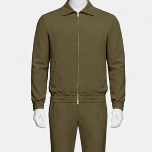 Conjunto de ropa de invierno transpirable al por mayor para hombre, chaqueta con cremallera personalizada de alta calidad, chándal estilo streetwear para hombre - Product Image 5