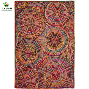 Tapis de couloir long en jute avec fibres de coton intégrées et support antidérapant pour hôtels et couloirs - Product Image 5