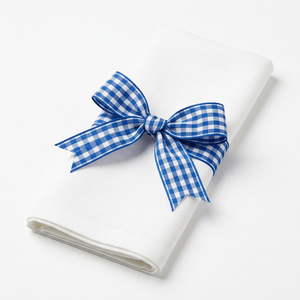 ริบบิ้นผ้ากรอสเกรนลายตารางสีน้ำเงินขาวขนาด 15 มม. จากนีลกามาล อินดัสทรีส์ ขายส่งสำหรับบรรจุภัณฑ์เบเกอรี่และโบว์ติดผม - Product Image 4