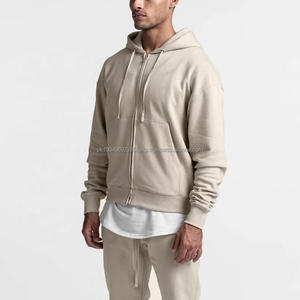 Sweat à capuche polaire zippé imprimé avec logo personnalisé DEC pour hommes veste d'hiver avec cordon de serrage brodé sweat-shirt à capuche Oem vierge - Product Image 3