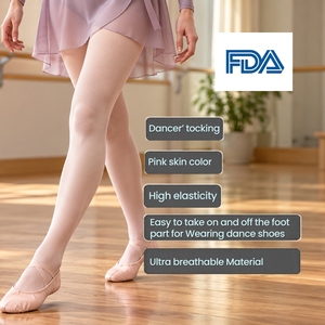 Wholesale Nylon Ballet Dance <b>Tights</b> OEM ODM Custom Logo Packaging Thin <b>Sheer</b> Quick Dry Sweat Absorbent Full Foot Pantyhose - Product Image 5