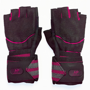 Guantes Deportivos de Medio Dedo de PU HANDSCHUHE INDUSTRIES, Agarre Ajustable con Correa de Muñeca y Hebilla, Antideslizantes, Unisex, 0.5 kg - Product Image 2