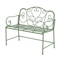 Nouvel Arrivage Banc de Jardin Double en Métal Style Victorien Moderne pour Villa, Patio, Extérieur, Parc, Hôtel avec Dossier