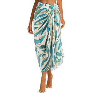 Pareo de Playa para Mujer, Sarong Ligero de Rayón Estampado, Traje de Baño, Logotipo Personalizado, Proveedor Mayorista OEM - Product Image 6