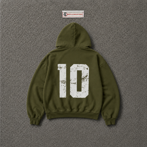 เสื้อฮู้ดซิปเต็มตัว Olive พรีเมียม ผ้าฝ้ายฟลีซหนานุ่ม ทรงโอเวอร์ไซส์ สไตล์สตรีทแวร์ เสื้อฮู้ดซิปแบบไม่มีลาย ยูนิเซ็กซ์ รับสั่งทำ - Product Image 6