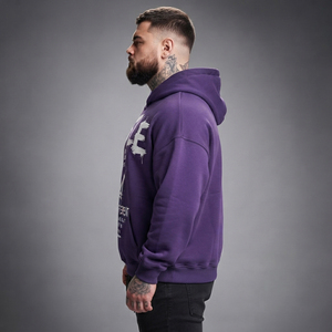 Sweat-shirt à capuche imprimé grande taille pour homme, pull d'hiver en molleton bouclette 300 GSM, haut à capuche imprimé pour homme - Product Image 4