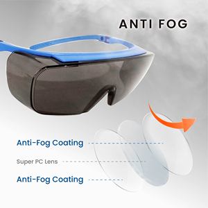 Safety <b>Glasses</b> Clear PC Lenses UV400 Protection Scratch Resistant Anti-Fog Coating ANSI Compliant - Product Image 4
