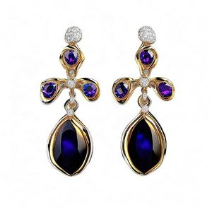 Pendientes colgantes de plata de ley 925, joyería fina para mujer y Mamá, Pendientes colgantes de moda, Idea de regalo perfecta - Product Image 2