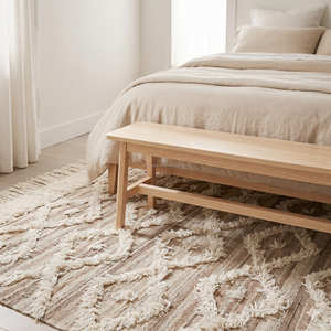 Modern Style Bohemian Area Rug Geometric Pattern Flat <b>Weave</b> Cotton Handmade Tufted Boho Rectangle Fringed Living Room Rug - Product Image 5