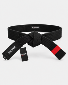Cinturón de BJJ F2WIN Negro con Franja Roja, Poliéster Resistente, Unisex para Adultos, Ropa de Artes Marciales, Precio Económico, Transpirable, Precio al por Mayor - Product Image 3