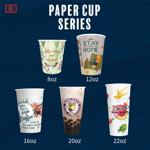 Gobelet en papier jetable de qualité alimentaire recyclable à paroi simple de 22 oz imprimé sur mesure avec revêtement PE anti-fuite pour café, marque Riiqi - Product Image 3