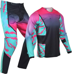 Combinaison de motocross MX en gros, uniforme de moto tout-terrain entièrement personnalisé, maillot et pantalon respirants, vêtements de course - Product Image 6