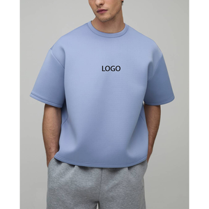 Camiseta de Corte Holgado al Por Mayor con Logotipo Impreso por Transferencia Térmica, Precio de Fábrica, OEM, Algodón, Lisa, Blanca, Uniforme de Fútbol para Hombre - Product Image 1