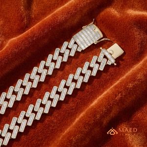 สร้อยคอโมอิสซาไนต์ชุบทอง 18K แบบ Cuban Link ดีไซน์ทันสมัยสำหรับผู้หญิงและผู้ชาย สไตล์นิวยอร์ก สร้อยคอแฟชั่นแบบโซ่เส้นเล็ก - Product Image 4