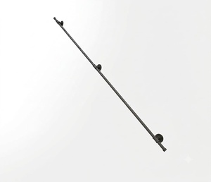 ราวจับเหล็กดัดติดผนังสไตล์มินิมอล ทนสนิม สำหรับบันไดภายนอก - Product Image 1