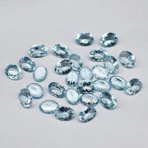 Aigue-marine brésilienne de qualité supérieure, 6x8 mm, forme ovale facettée, tailles calibrées, aigue-marine pure pour bijoux minimalistes, cadeau pour maman - Product Image 3