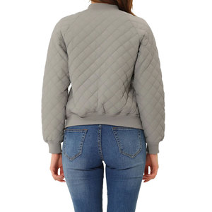 Wholesale Cheap Price Winter Womens Bomber <b>Jacket</b> OEM Service Low MOQ High Quality Solid Color <b>Denim</b> Varsity Stand Collar Casual - Product Image 4