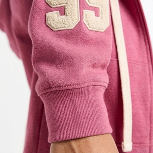 Ensemble de survêtement deux pièces pour femme avec sweat à capuche zippé, en molleton de coton épais coupe-vent, style streetwear décontracté, Fournisseur de mode - Product Image 5