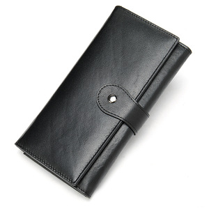 Top layer cowhide leather Unisex Anti-Magnetic RFID <b>Wallet</b> <b>Ladies</b> Purse Clutch Coin Purse Anti-Theft <b>Wallet</b> For Women - Product Image 4