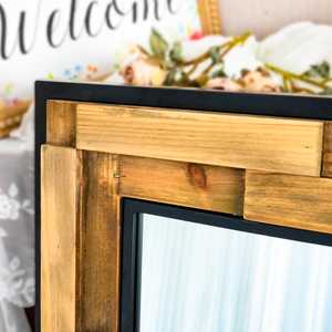Orion Handicraft Premium Round Wooden <b>Wall</b> <b>Mirror</b> Modern Natural Wood Frame Decorative Handmade Eco-Friendly Home Interior - Product Image 6