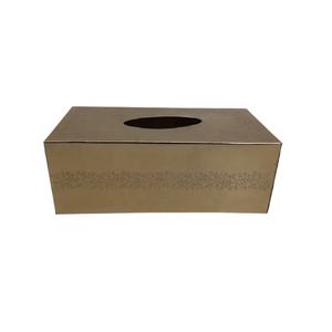 Caja de pañuelos rectangular de Metal de hierro de Color dorado de nuevo diseño de alta calidad acabado de latón hecho a mano personalizado - Product Image 1