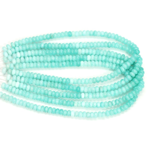 Cuentas de Amazonita en Forma de Rondelle: Cuentas de Piedra Preciosa Azul (7-8mm) - Product Image 5