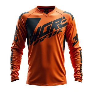 เสื้อเจอร์ซีย์มอเตอร์ไซค์แขนยาว Thoroze สำหรับผู้ชาย แบบสั่งทำพิเศษ ลายพิมพ์แบบ Sublimation เสื้อแข่งแห้งเร็ว ระบายอากาศได้ดี ชุดกีฬามอเตอร์ครอส - Product Image 3