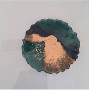 Geode resin <b>coasters</b> <b>Agate</b> home decor Classic design handmade Lightweight functional decor Geode resin <b>coaster</b> set - Product Image 2
