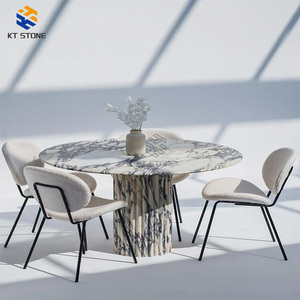 2026 New Italian Luxury Marble Dining <strong>Table</strong> Natural <strong>Stone</strong> <strong>Top</strong> Modern Home Restaurant Furniture Marble <strong>Table</strong> - Product Image 5
