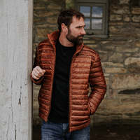 Veste matelassée unisexe imperméable de haute qualité à séchage rapide, style décontracté ajusté, col montant, en polyester/nylon, fermeture éclair fine