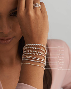 สร้อยข้อมือเพชรทรงกลมเจียระไนแบบ Brilliant Lab Grown Diamond พร้อมใบรับรอง IGI 14 กะรัต ทอง 10K 14K 18K สีเหลือง ขาว ชมพู สามารถปรับแต่งได้ เครื่องประดับหรูหรา - Product Image 1