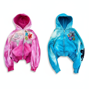 Sudaderas con capucha personalizadas con estampado y bordado de alta calidad de 300-400 g/m² para hombre y mujer, 100% algodón, estilo oversize para invierno, en dos colores. - Product Image 1