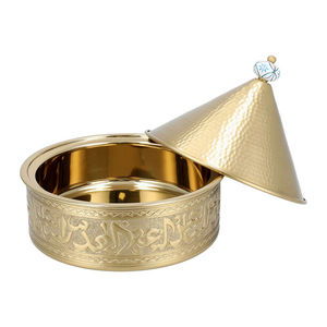 Cacerola de Metal Negra con Tapa Martillada y Calentador de Comida para Servir en Hoteles, Bodas y Fiestas, para Uso en Catering - Product Image 6